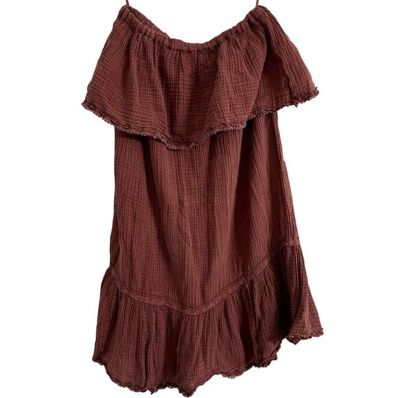 Anthropologie Daily Practice Malibu Mini Dress in Dark Auburn Size XS - Picture 3 of 10